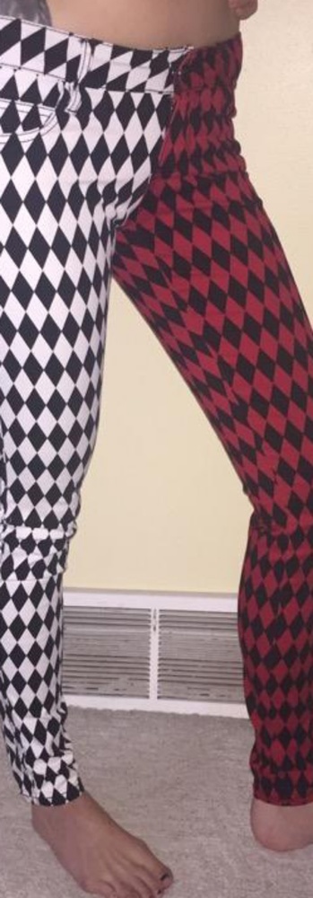 Royal Bones red white diamond Jeans size 1